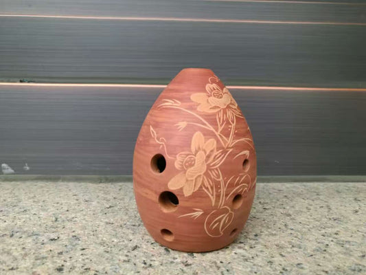 seven star Ancient Xun Musical Instrument, Eight Hole Taoxun Pear Shaped Taoxun Musical Instrument