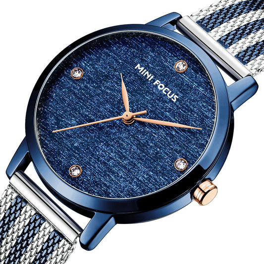 Diamond waterproof quartz watch