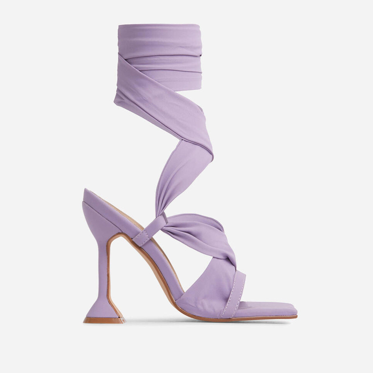 Women's White, Purple, Black And Green Four-color Stiletto Strap High-heel Sandals