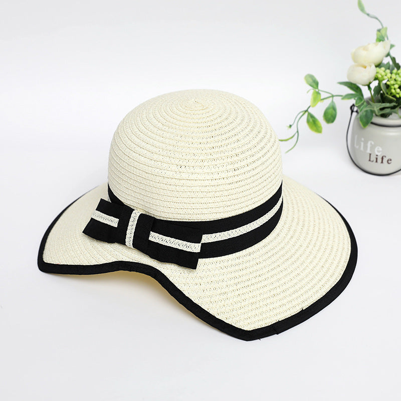Beach Half Brim Peach Hat Woven Mesh Straw Hat