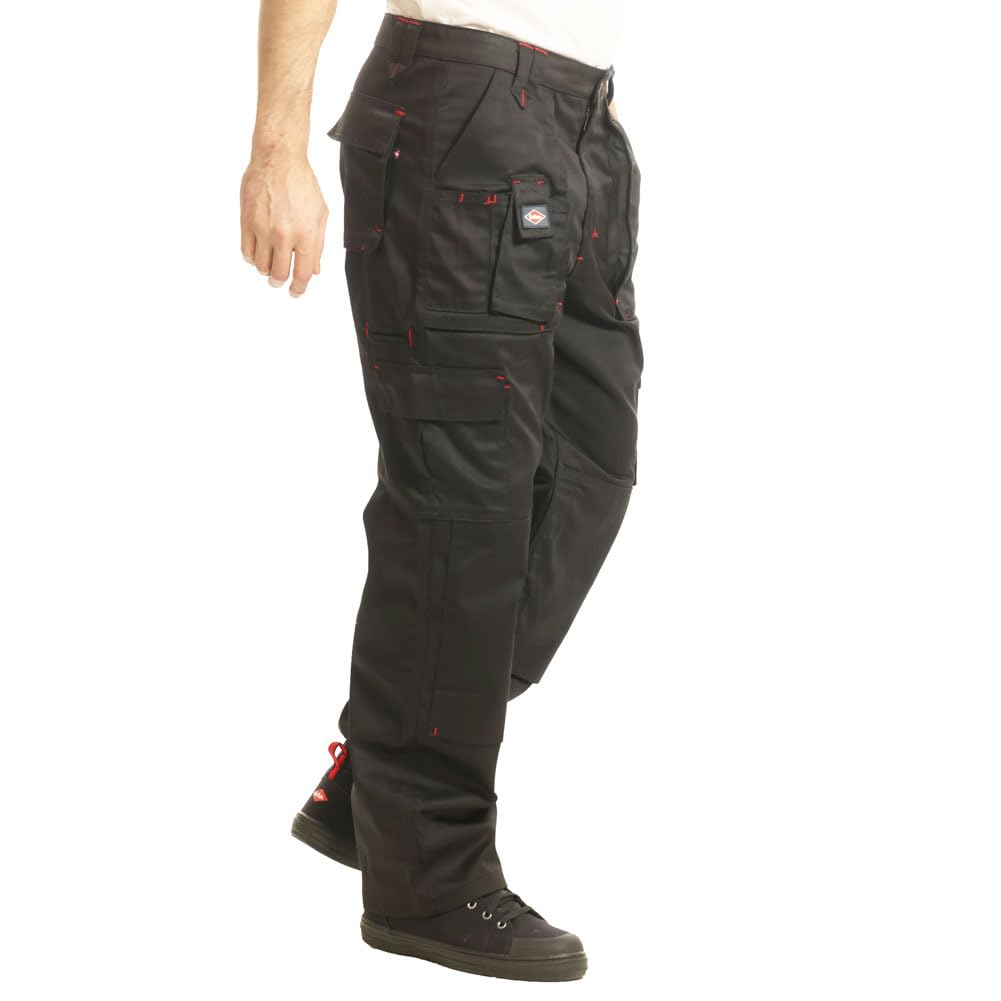 Lee Cooper herr Triple-genähtes Multi-werkzeug-taschen-klassiker Fracht Kneepad Taschen Arbeitssicherheit Byxor (1-pack)