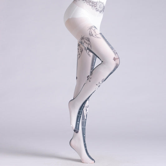 Angel Demon Printed Pantyhose Base Socks