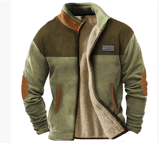 Fashion Casual Men's Fleece Jacket Coat