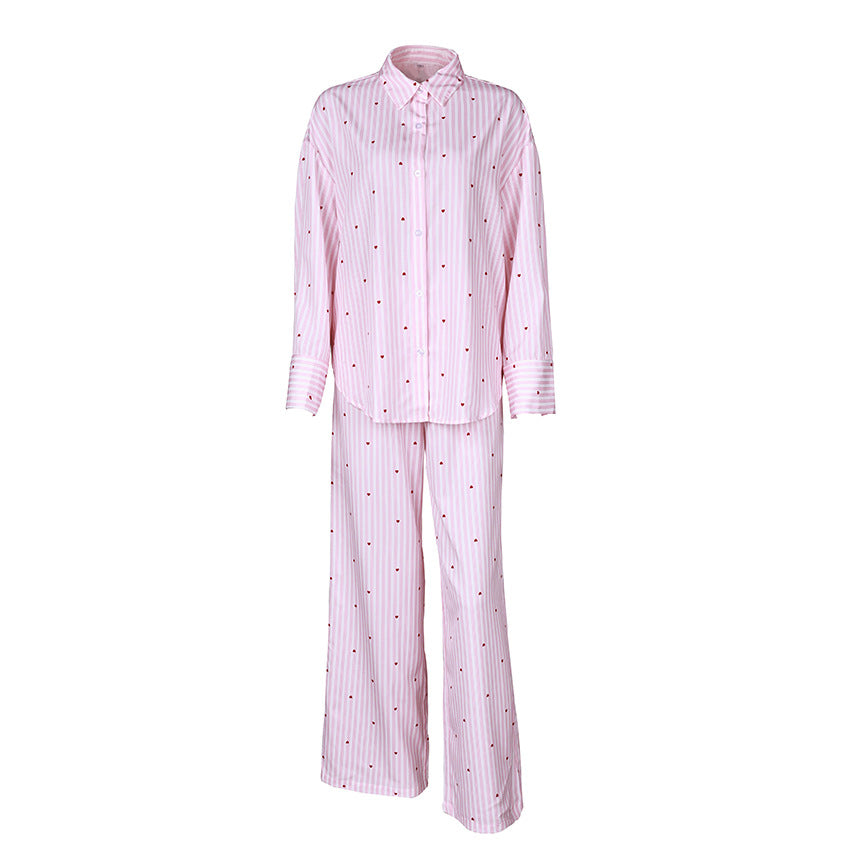 New Stylish Long-sleeve Top And Pants Set For Casual Comfortable Wear At Home Or Out