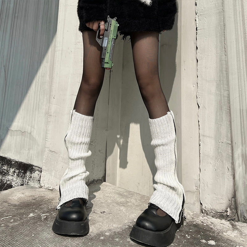 Japanese Zipper Leg Sleeve Is Fashionable And Warm