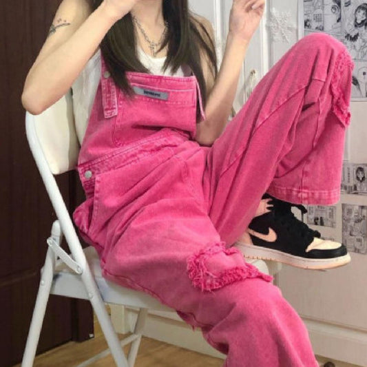 Women's Fashion Casual Baggy Straight Trousers