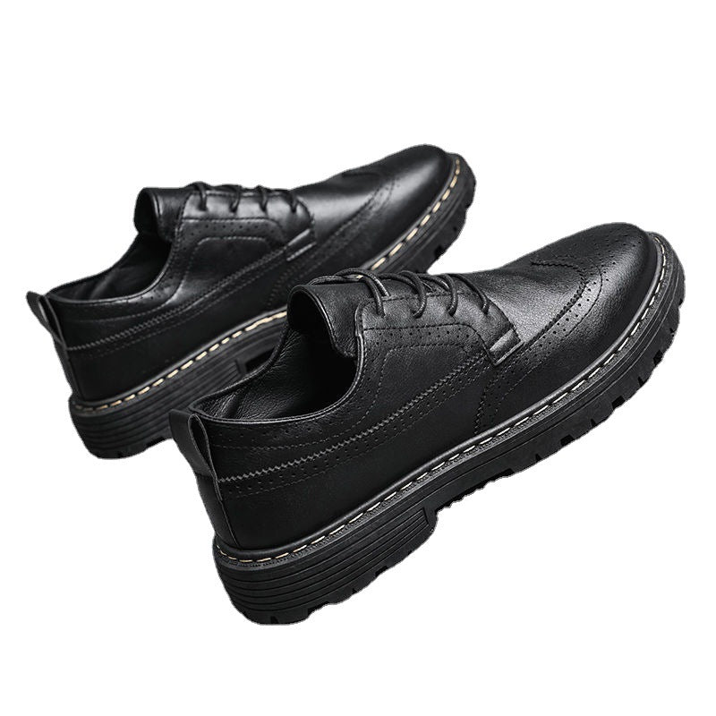 Men's Business Tooling Small Leather Shoes British Bullock Casual