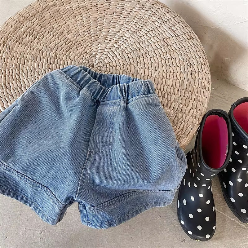 Summer Denim Capri Pants For Girls