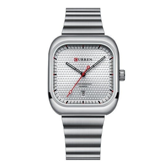 Unisex Square Couples Mesh-Strap Waterproof Watch