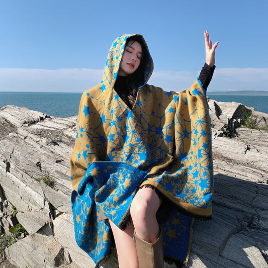Casual And Comfortable Breathable Scarf Large Cape Outdoor Play