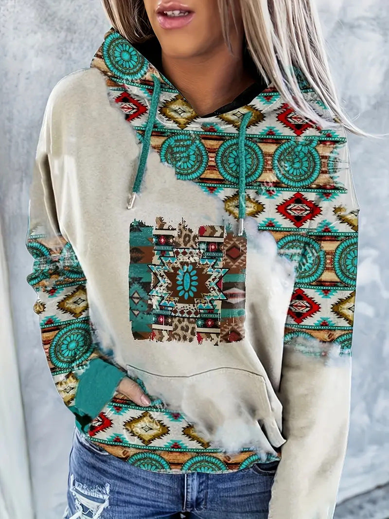 Women's Hoodie Fashionable Ethnic Style Casual Sports Hoodie