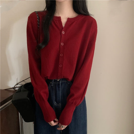 Gentle Pink Sweater Women's Soft Glutinous Skin-friendly Sweater