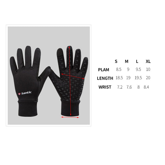 Female riding gear hand touch screen