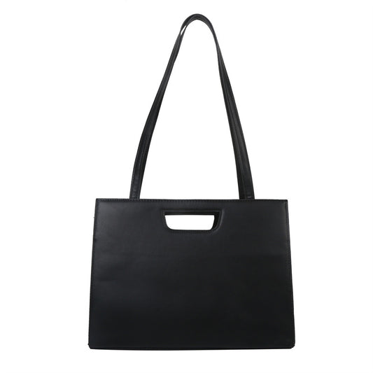 Mode Afslappet Ensfarvet Crossbody Retro Shopper Taske