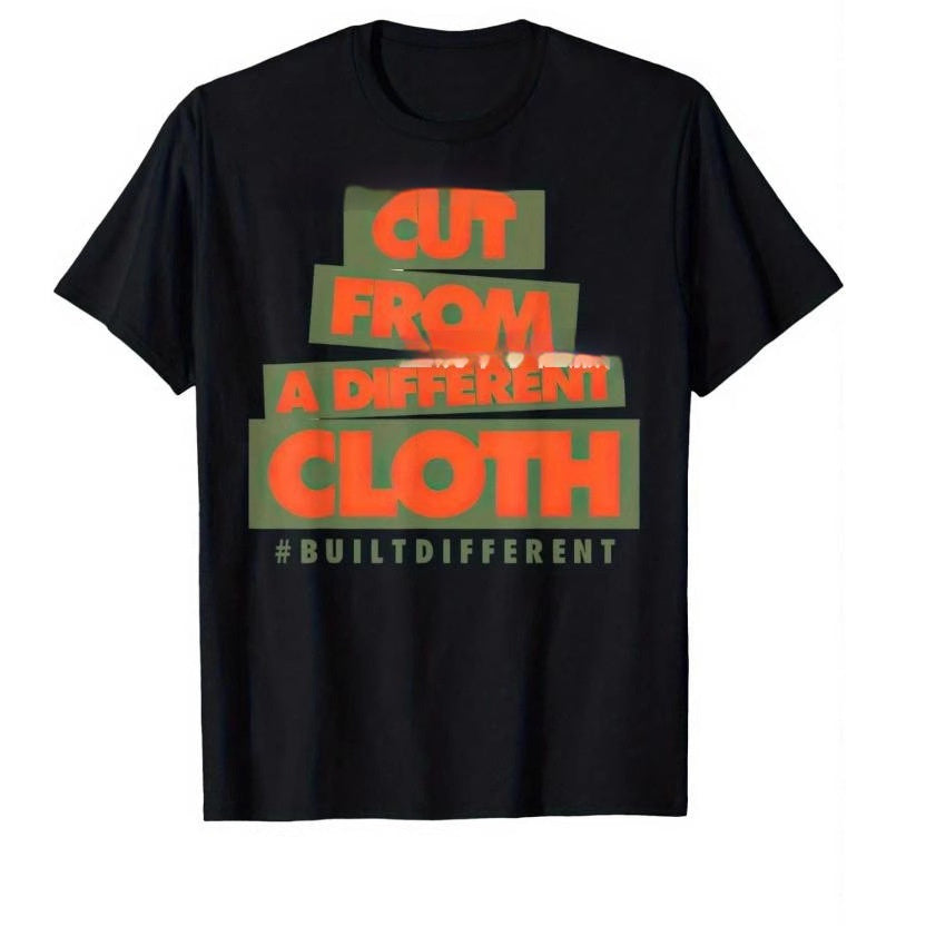 Design Printed Letter American Short Sleeve T-shirt