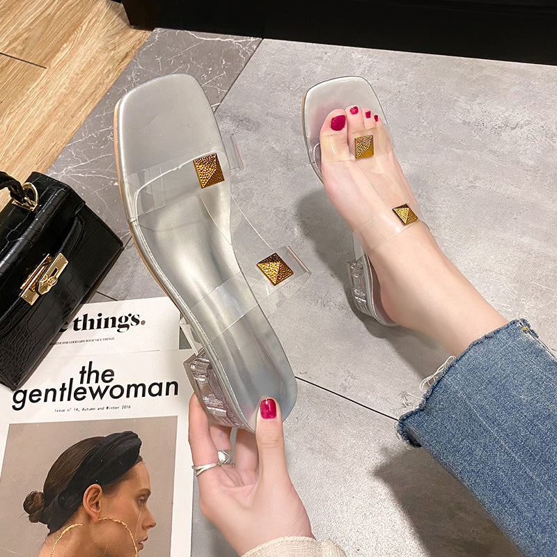 High Heel Slippers Summer New Fashion Trend Korean Version