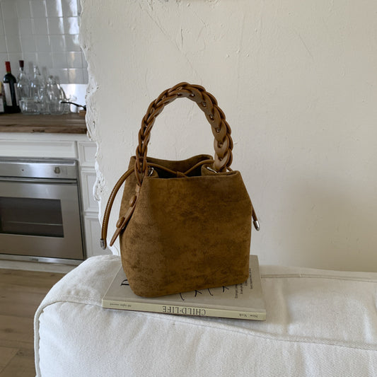 Korean Ins Matte Stitching Premium Affordable Luxury Fashion Suede Crossbody Bag