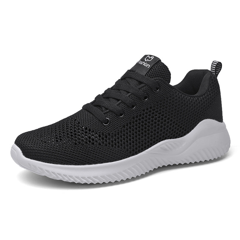 Mesh Sports Women's Shoes Korean Casual White