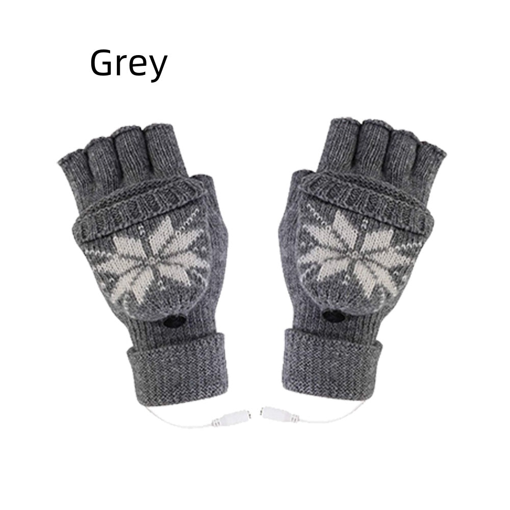 USB Electric Heating Keep Warm and Emit Heat Knitted Hat Scarf Gloves