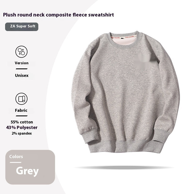 Langærmet sweatshirt i printet velour
