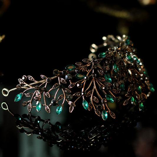 Baroque Retro Twig Navy Blue Headband