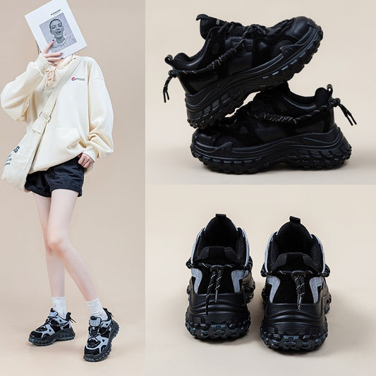 Efterår Nye Resin Sål Højdeforøgende Casual Sneaker Kvinder