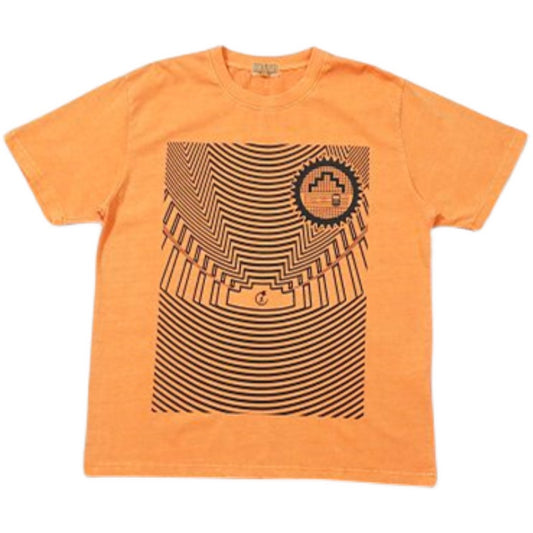 Short-sleeved Orange Striped Lines