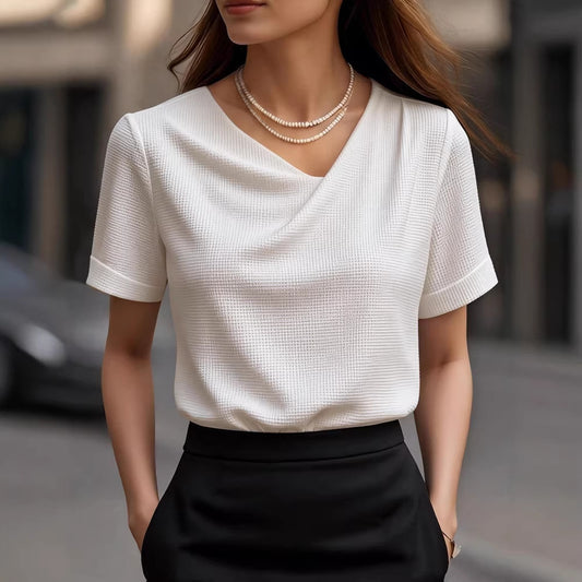 Stylish And Minimalist Womens Short Sleeve Top