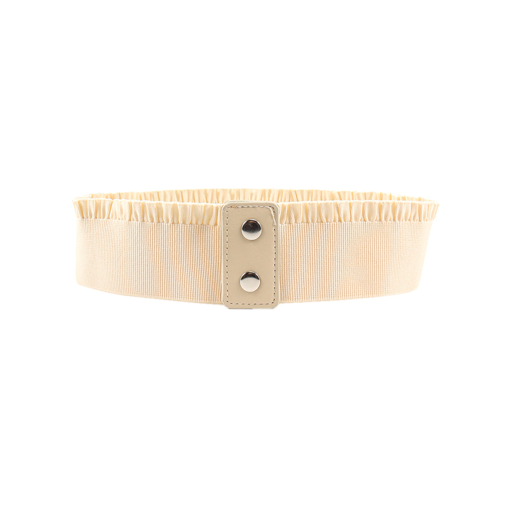 New Belt Women's Style Lace Elastic Belt Waist Seal Fashionable All Match Lady Pure Color Show Thin Decorative Dress