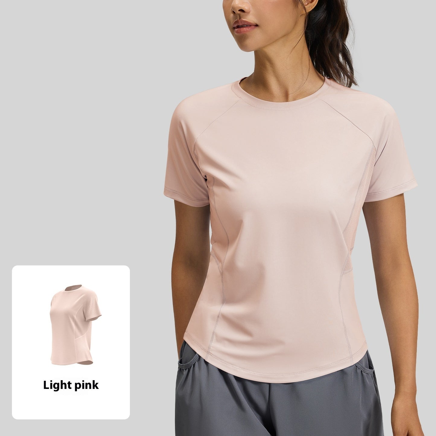 Outdoor Running Breathable Quick-drying Exercise Short Sleeves T-shirt For Women