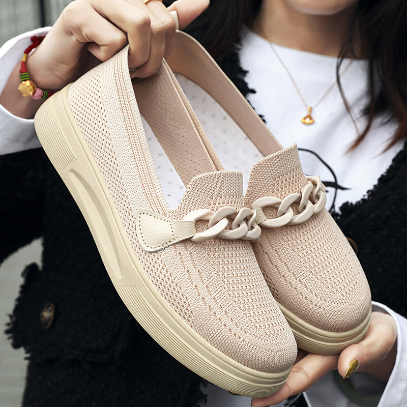 Women's Fashionable And Comfortable Breathable Flying Woven Shoes