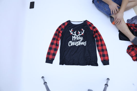 Color matching family parent-child suit
