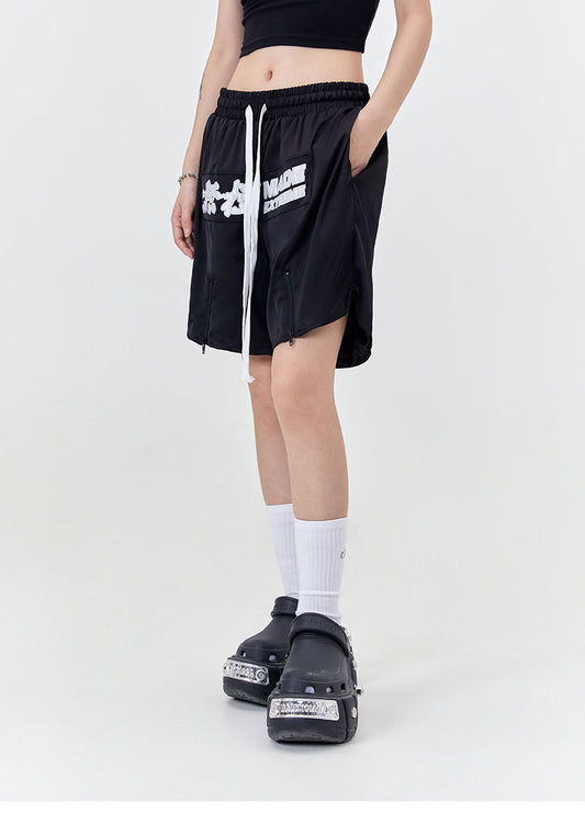 Retro Street Wuji Men's Letter Fashion Shorts