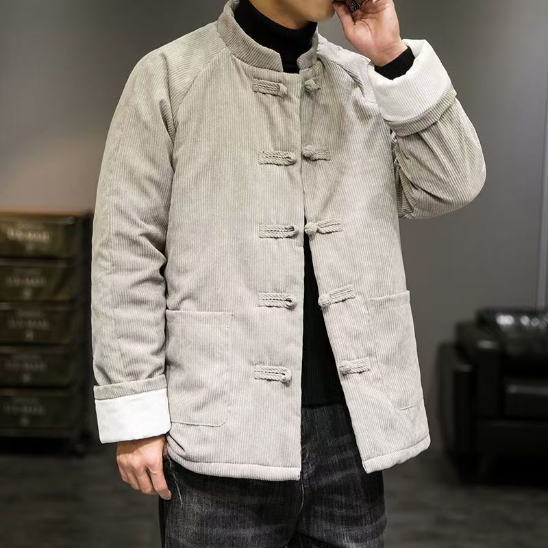 Winter Chinese Style Cotton-padded Corduroy Thickened