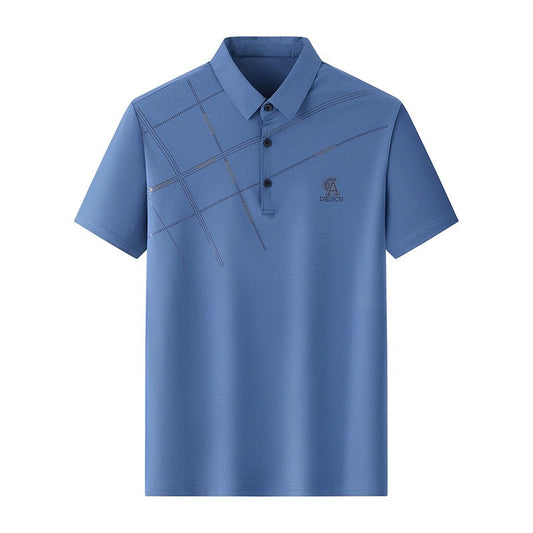 Business Casual Revers T-shirt Tynd til Midaldrende Mænd