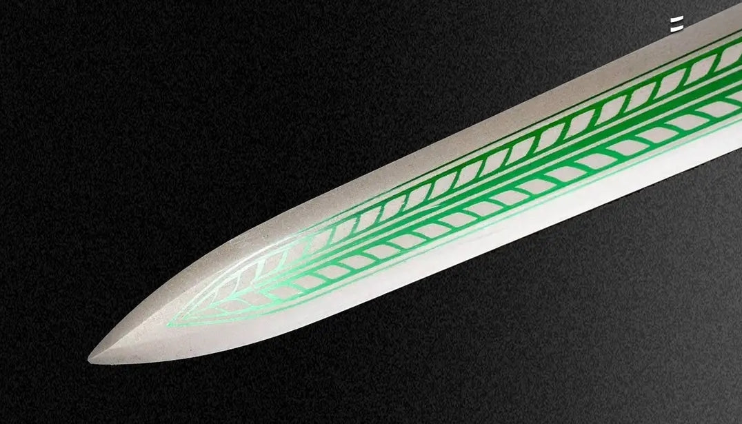 Green Green Dragon Longquan Sword Green Bamboo Fengyun Sword High-Manganese Steel Blade Self-Defense Cold Weapon Item