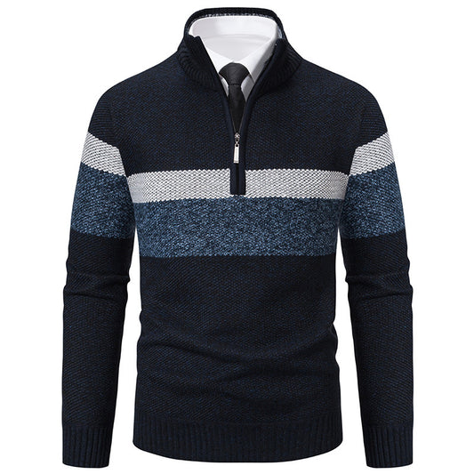 Stand-collar Warm Knitted Sweater Pullover
