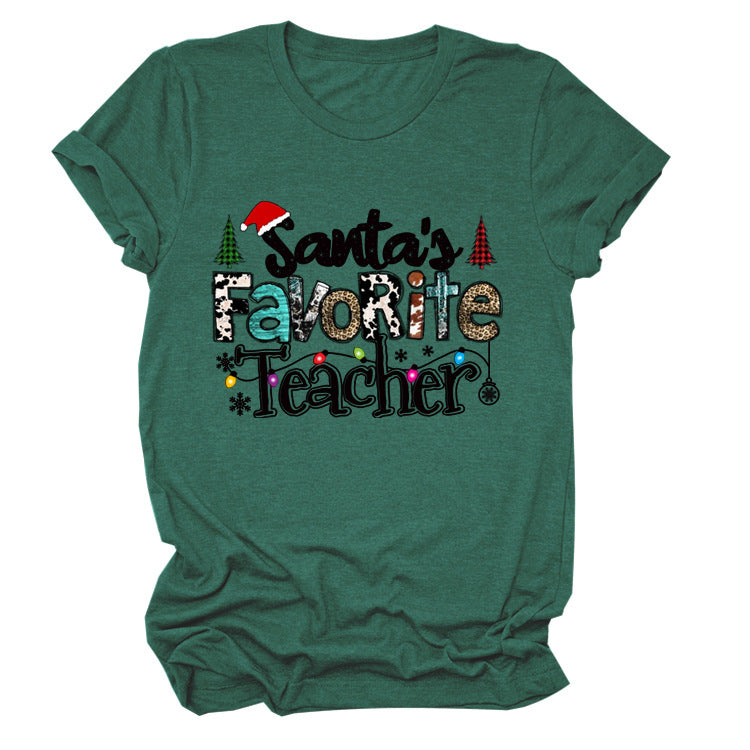 European And American Christmas Vintage Short Sleeve