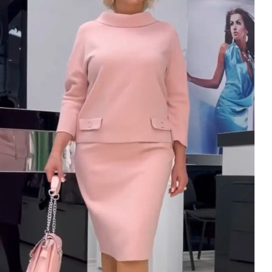 Womens Casual And Stylish Top-and-skirt Two-piece Set