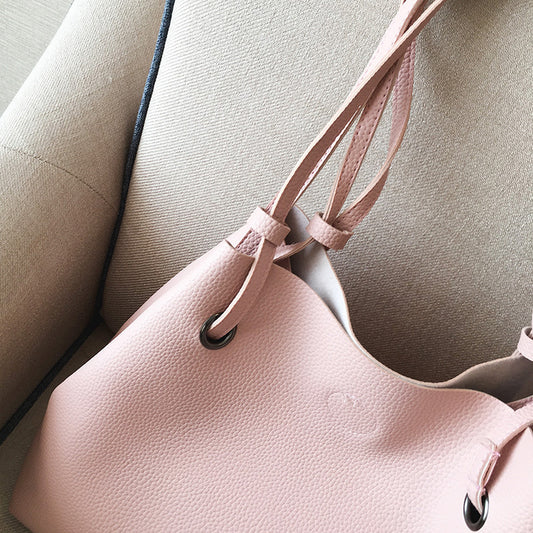 Picture two piece bag new spring and summer Korean fashion embossed single shoulder bag hand raisins mother bag bag