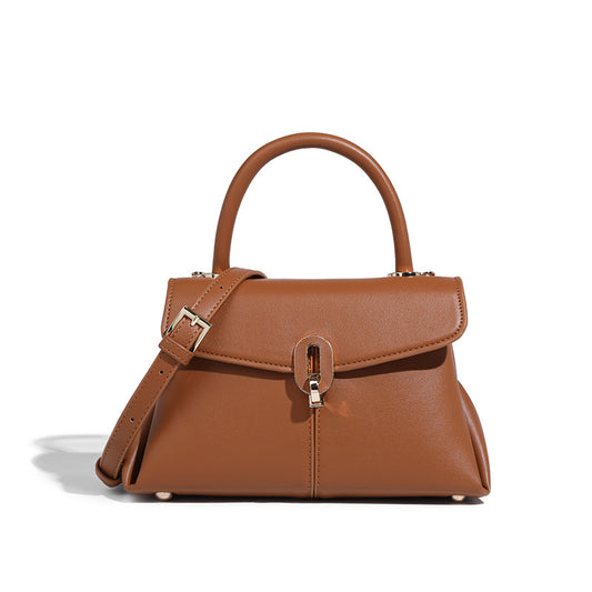 All-match One-shoulder Crossbody High-grade Solid Color Soft Surface Small Square Bag For Women