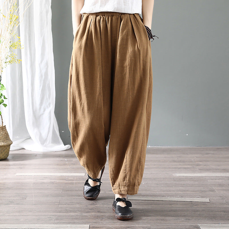 Women's Loose Casual Plus Size Radish Pants