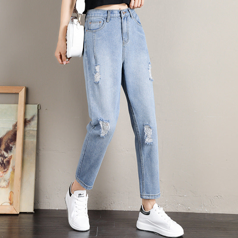 Ripped harem jeans