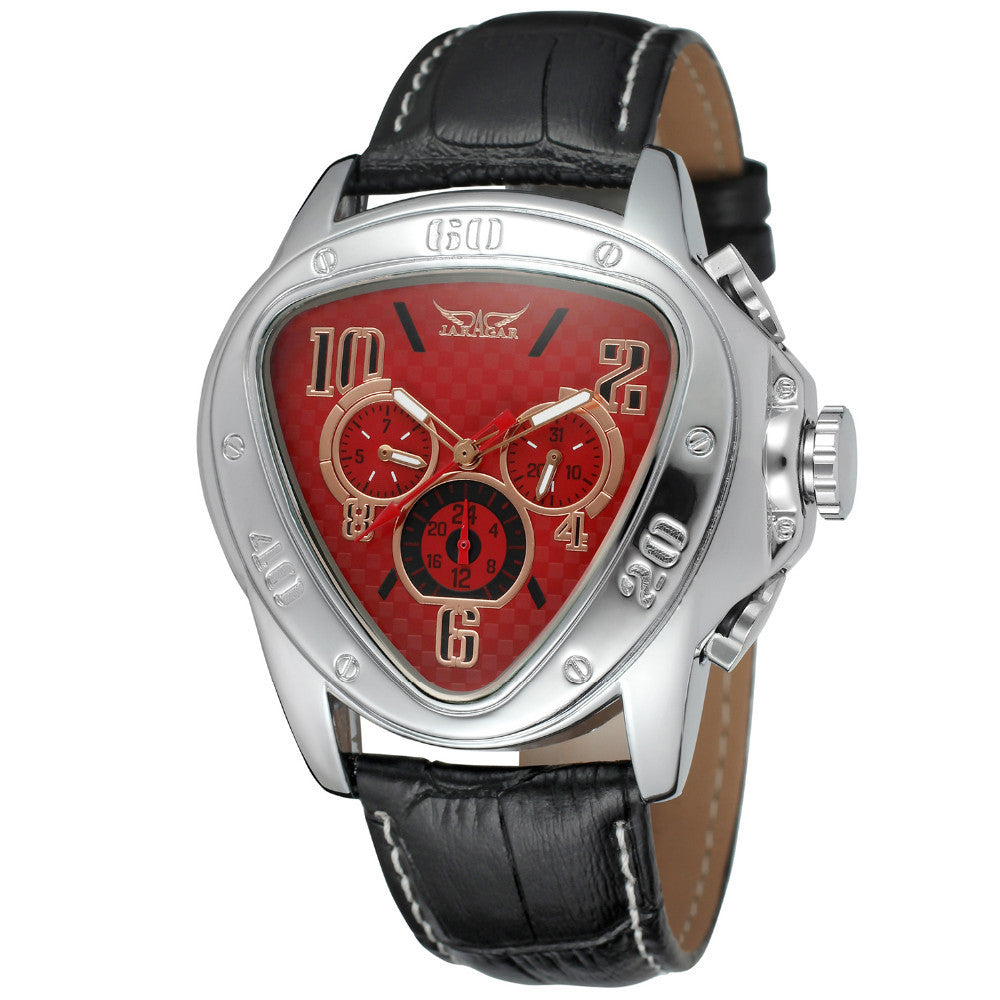 Quick Selling Explosion JARAGAR European And American Men's Fashion Leisure Heart Shaped Three Eye Full Automatic Mechanical Watch