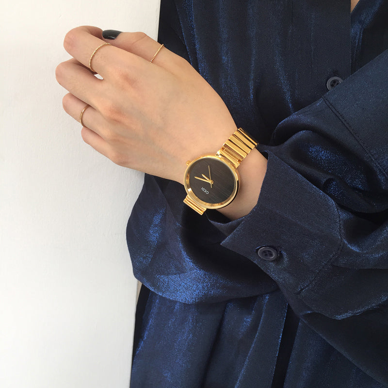 Golden vintage small gold watch