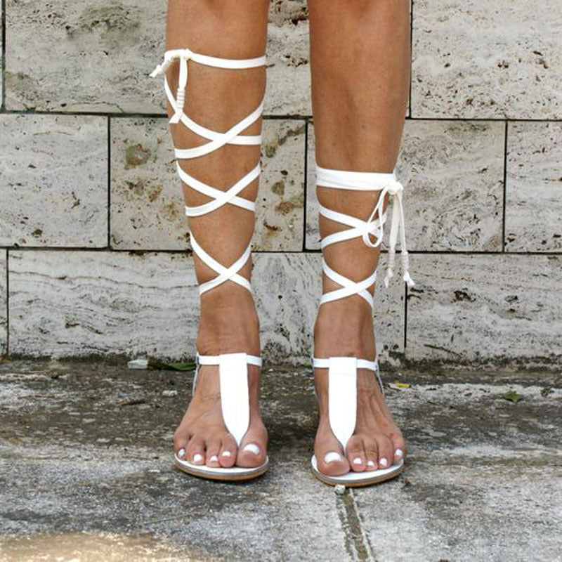 Summer new style thin belt clip feet flat bottom code women's sandals