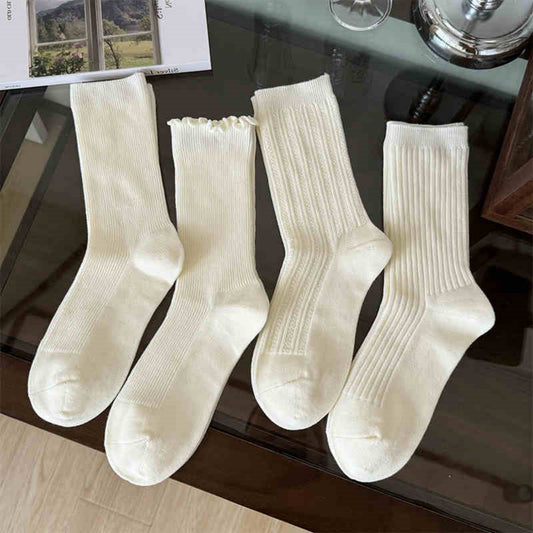Ear Fungus Edge Mid Tube Socks For Spring And Autumn Styles