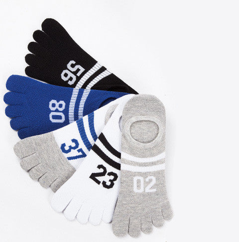 Five-finger Socks Sports Socks Split Toe Fashion Cotton Invisible Boat Socks Five-finger Socks