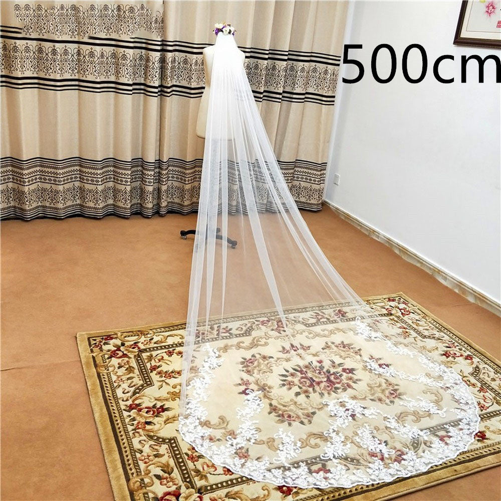 Handmade applique for bridal veil