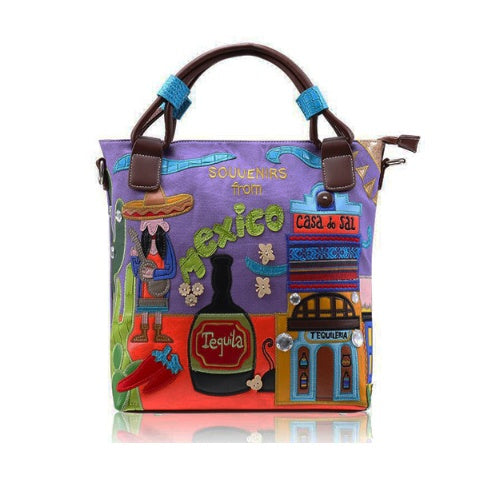 Embroidered canvas bag